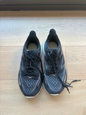 Hoka Women's Black Athletic Running Shoes with Subtle White Accents